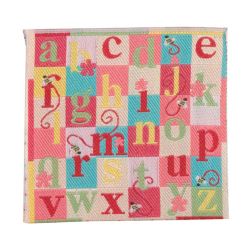Pink 'Alphabet' Rug / Blanket
