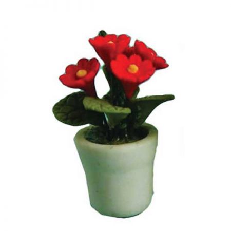 Pot Plant for Dolls House - Red