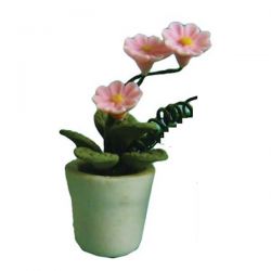 Pot Plant for Dolls House - Pink