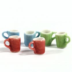 Set of 6 Modern Coloured Mugs