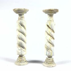 Marble Twist Columns x2