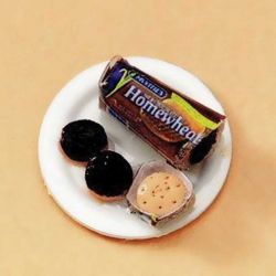 Chocolate Digestive Biscuits on Plate