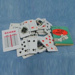 Miniature Playing Cards with Book & Score Sheet