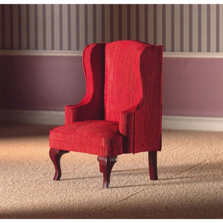 Red High-Back Armchair for Dolls House