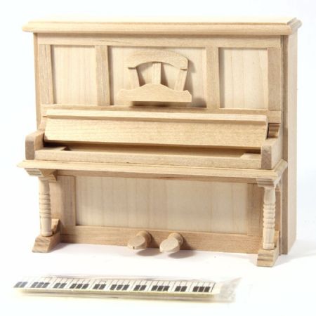 Upright Piano - 1:12 Scale - Plain Wood #2