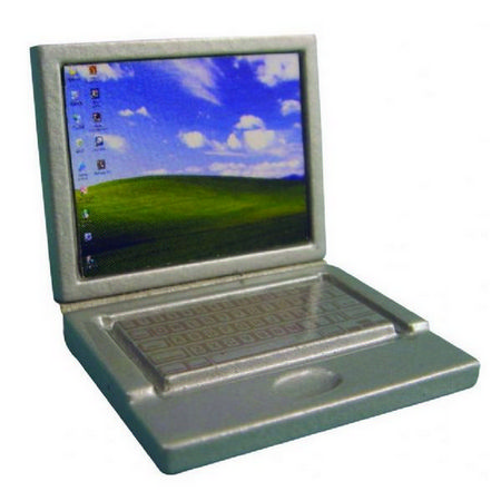 Dolls House Laptop Computer - Silver