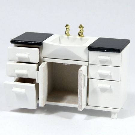 Modern Dolls House Bathroom Sink Unit #2
