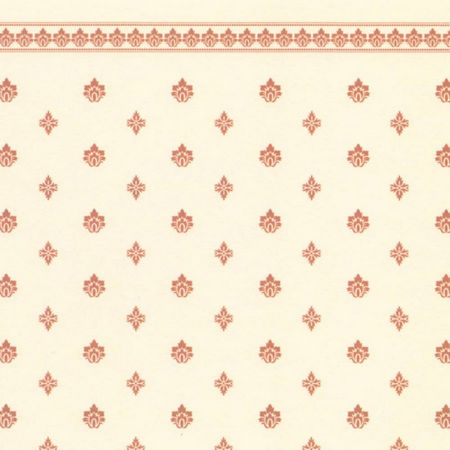 Garden Crest Dolls House Wallpaper - Gold and Ivory