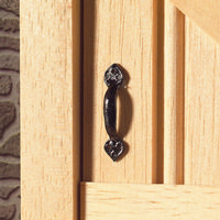Black Tudor Style Door Handles x2