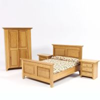 Country Dolls House Bedroom Furniture Set