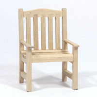 12th Scale Garden Chair - Plain Wood