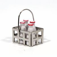 Milk Bottles with Crate