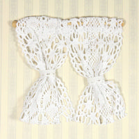 White Net Curtains for 1:12 Scale Dolls House