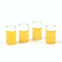 Set of 4 Glasses of Orange Juice