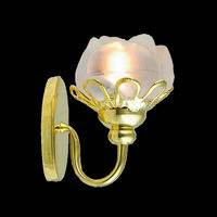 Wall Sconce With Flower Shade for Dolls House