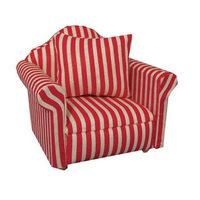 Red & White Dolls House Chair