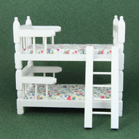 White Painted Dolls House Bunk Beds