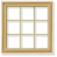 9 Pane Window Frame for 1:12 Scale Dolls House