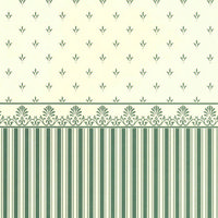 Grosvenor Green / Cream Dolls House Wallpaper