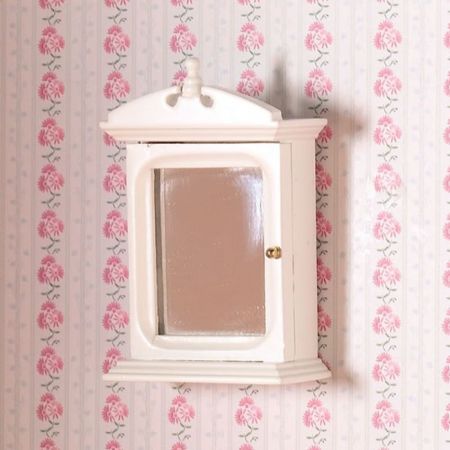 White Bathroom Cabinet with Mirror