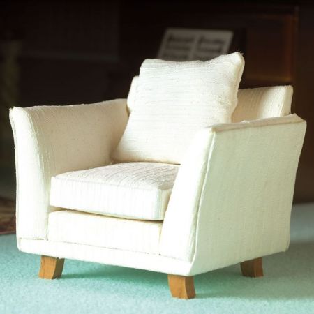 Classic Cream Chair for Dolls House