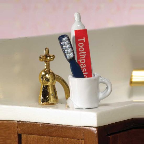 Toothbrush, Toothpaste & Mug