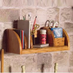 Shelf with Stationery Items