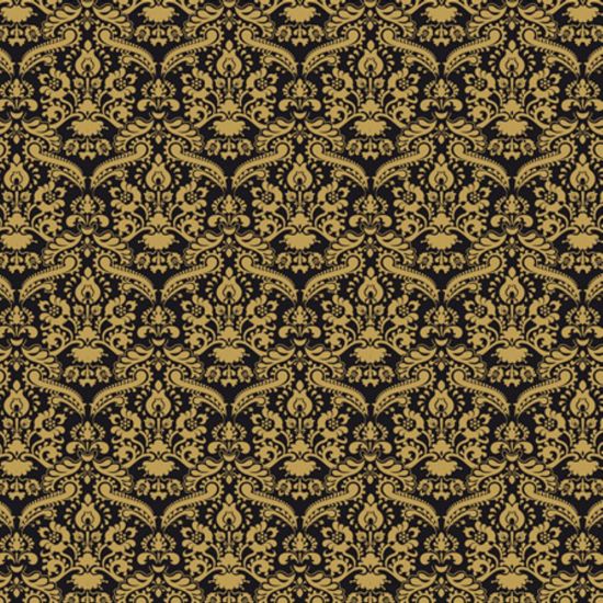 Black Damask Dolls House Wallpaper