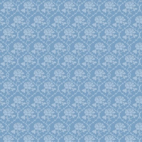 Blue Rose Pattern Wallpaper