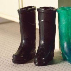 Pair of Black Wellies 12th Scale