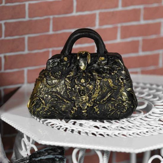 Black & Gold Carpet Bag