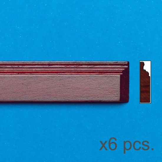 Mahogany Coloured Skirting Board Moulding x6 pcs