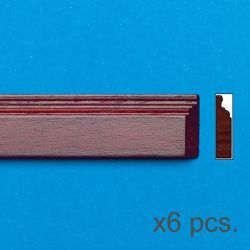 Mahogany Coloured Skirting Board Moulding x6 pcs