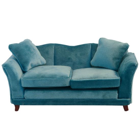 Teal Sofa for Dolls House