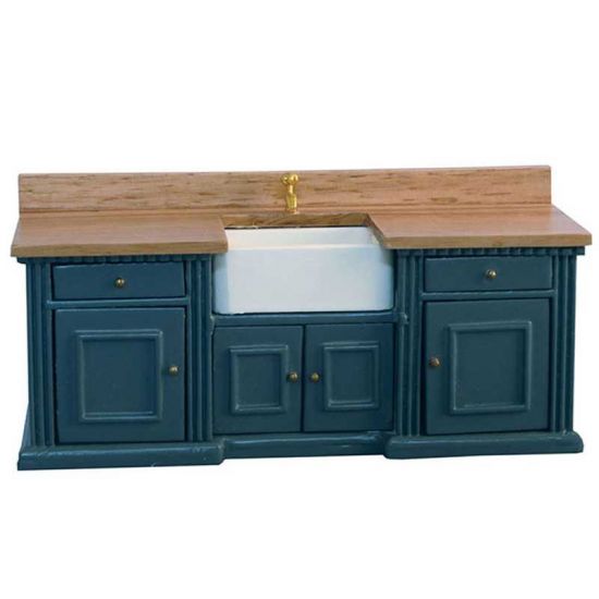 Smallbone Sink Unit Blue / Pine #2