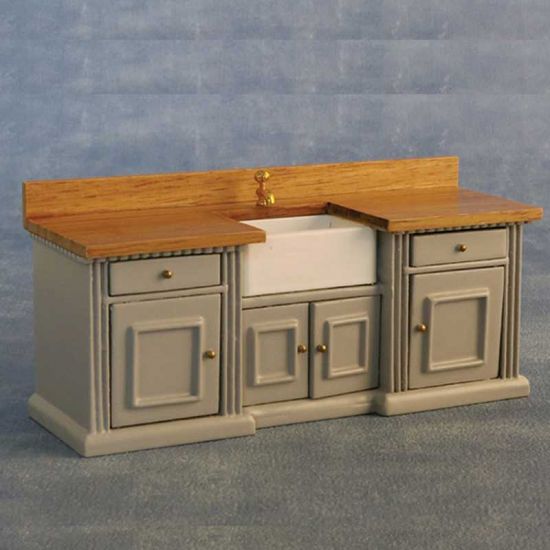 Smallbone Sink Unit Grey / Pine