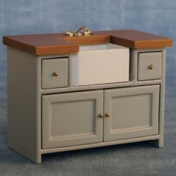 Shaker Style Sink Unit - Grey / Pine