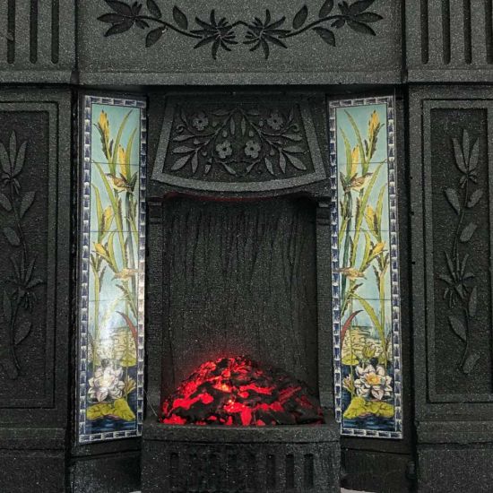 Dolls House Fireplace with Glowing Fire #2