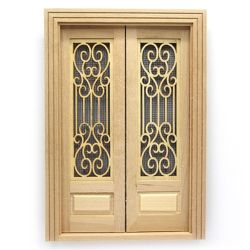 Double Doors with Pattern Window