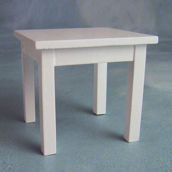 Dolls House Square White Table