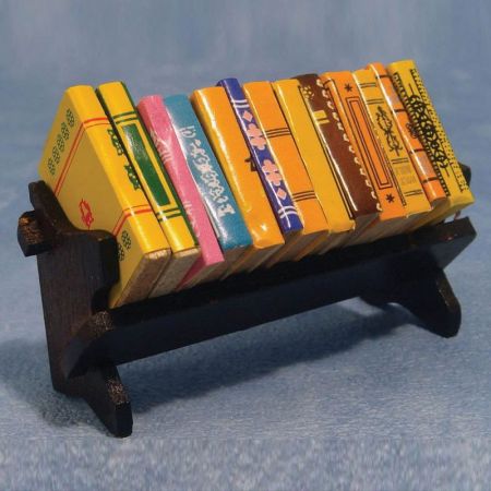 12th Scale Books with Book Shelf