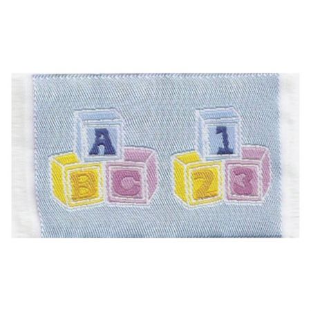 Dolls House Rug - Nursery Blocks - Blue - Mini