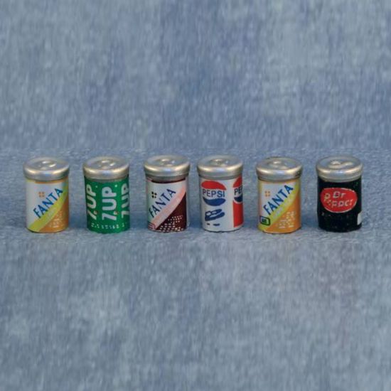 6 Miniature Drink Cans pk6