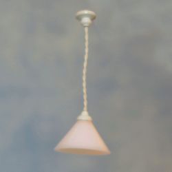 White Ceiling Light with Coolie Shade