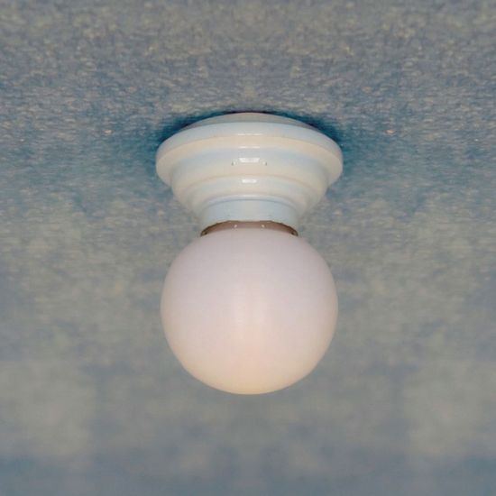 White Ceiling Globe Light