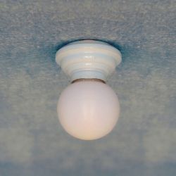 White Ceiling Globe Light