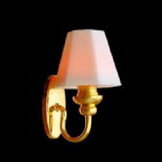 White shade wall lamp for Dolls House