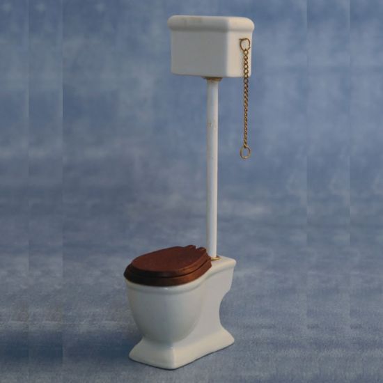 High Level Porcelain Dolls House Toilet