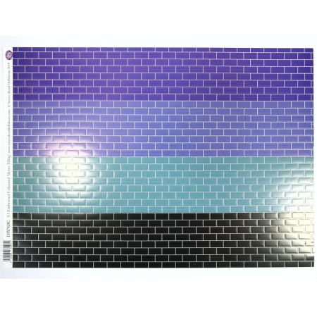 Embossed Metro Tile Sheet - Coloured #3