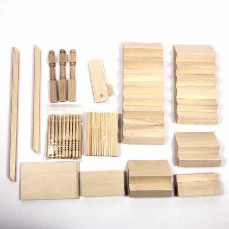 Corner Staircase Kit (Wood) - 1:12 scale #2